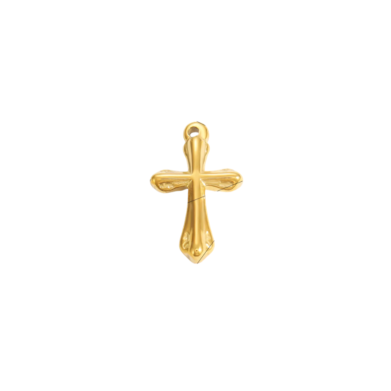 Cross Charm - 18k Gold Plated