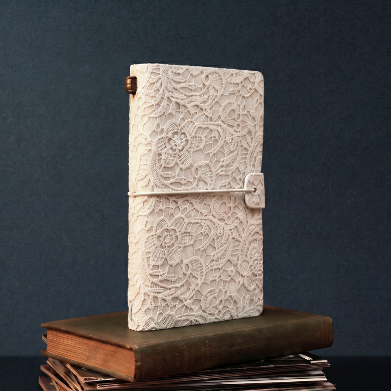 Still Archive Momento refillable leather travel journal, Lacy on books