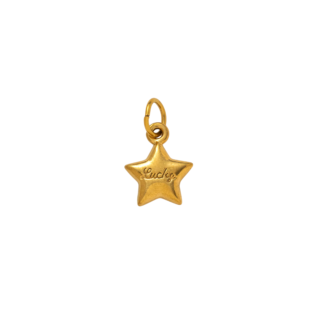 Lucky Star Charm - 18k Gold Plated - image 1