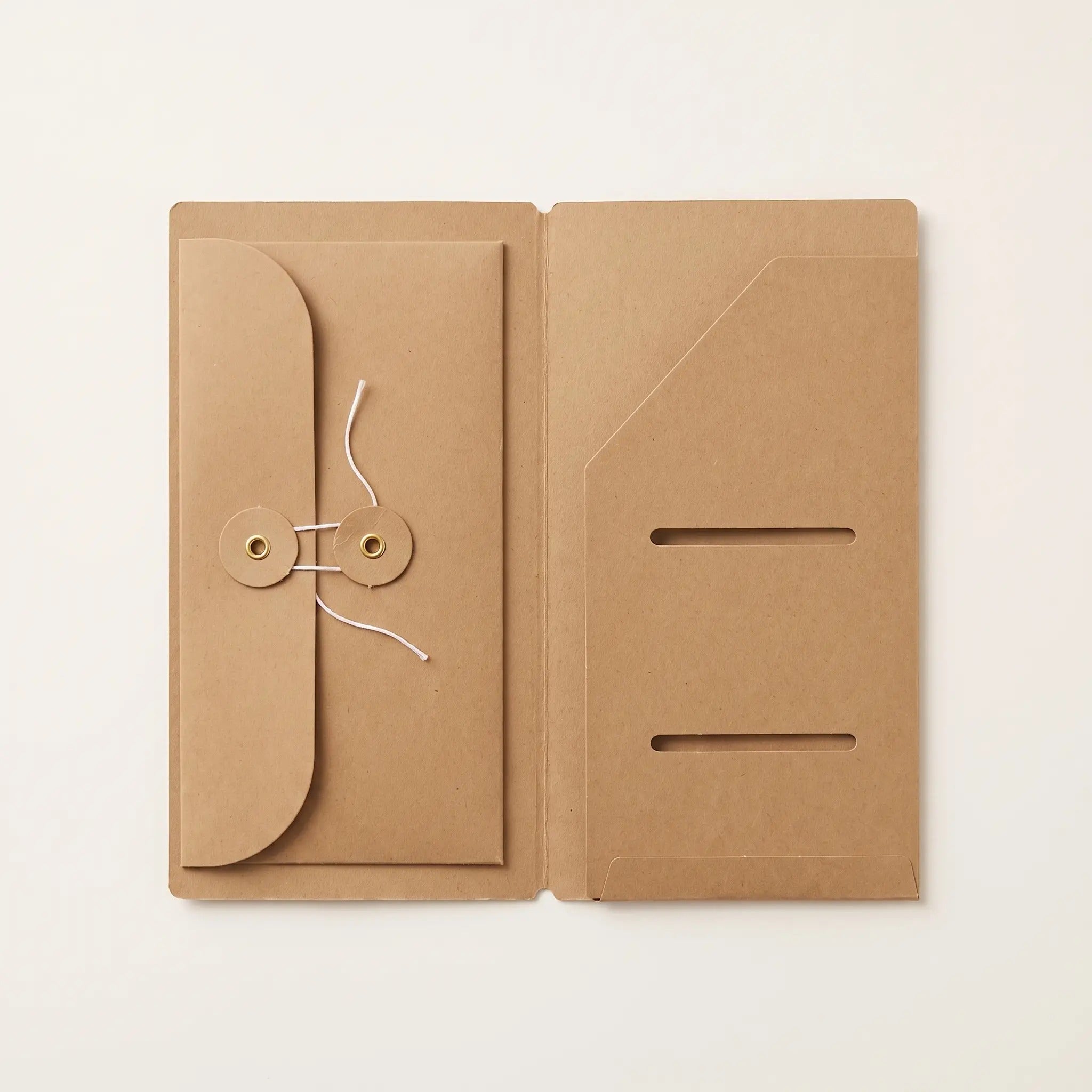 Card Organizer open flat showing the two card slots