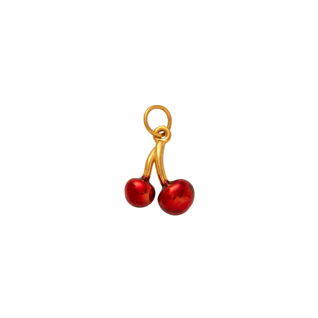 Cherries Charm - 18k Gold Plated - image 1