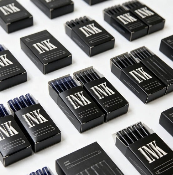 Momento Fountain Pen Ink - 5-pack cartridges, Black and Blue