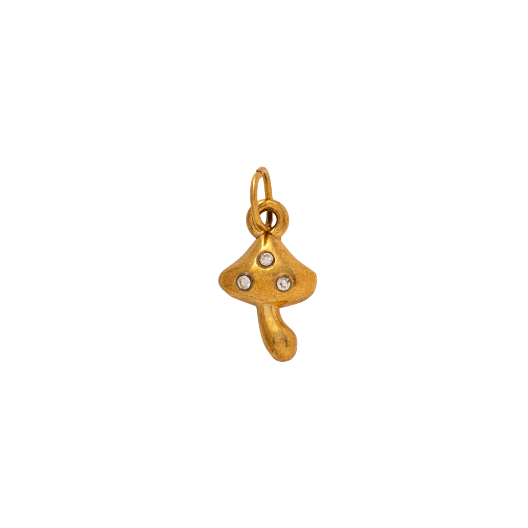 Mushroom Charm - 18k Gold Plated - image 1