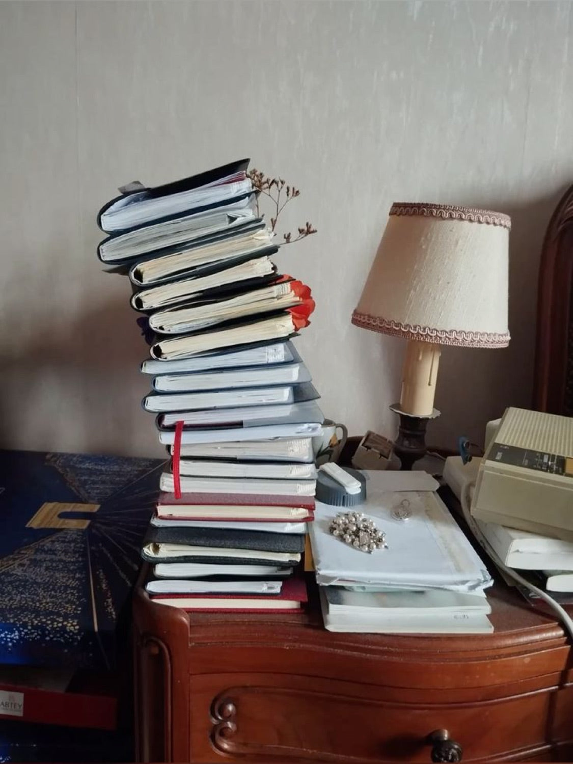 A drawer of journals, every one started and abandoned
